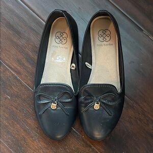 Daisy Fuentes Black Bow Accent Flats